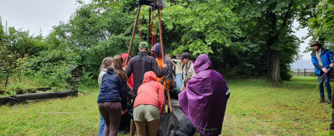 Zeltaufbau beim Pfadfinder-Wochenende 2024
